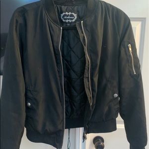 Black bomber jacket